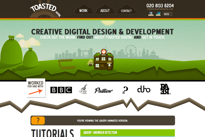 Toasted Digital website preview
